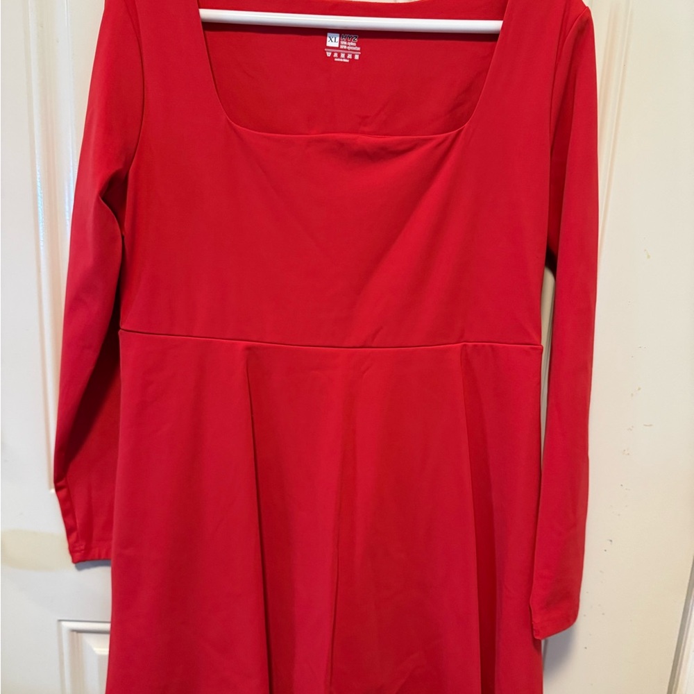 Red Long Sleeve Dress